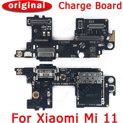 Original Charging Port For Xiaomi Mi 11 Mi11 Charge Board USB PCB Dock Connector Flex Plate Replacement Spare Parts