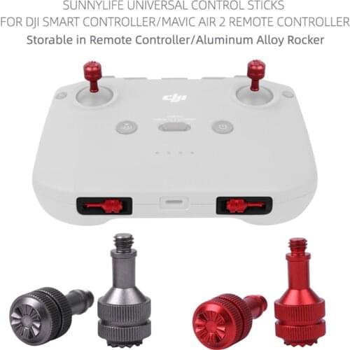 Aluminum Alloy Control Sticks Thumb Rocker Storable Joysticks for DJI Smart Controller / Mavic Air 2 / Mini 2 Remote Controller