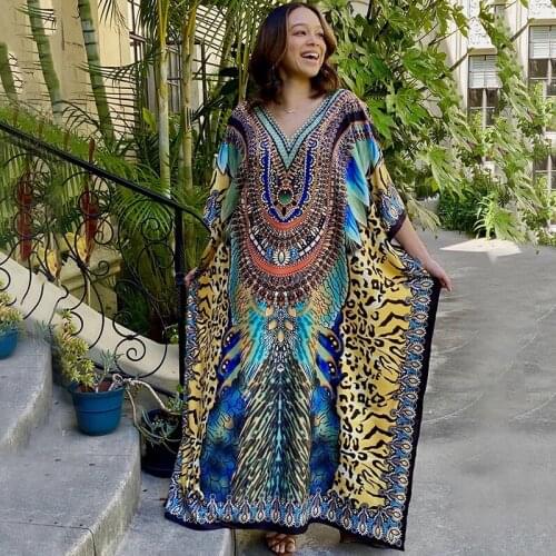 Beach Maxi Dress Bathing suit Cover ups Salida de Playa Kaftan Swimwear Playeros