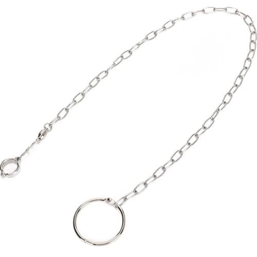 Stainless Steel Split Foot Chain for Large Parrot Pet Training Anklet Ring for Birds Parrots
