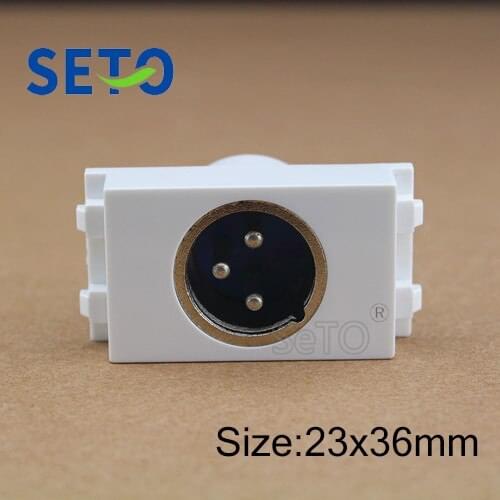 SeTo 128 Type Audio XLR Microphone Module Welding XLR Connector Keystone For Wall Plate Socket