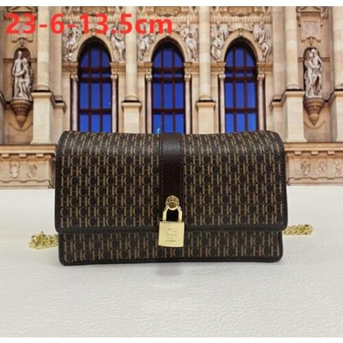 100% Genuine Leather all CH Letter Printed Crossbody Bag for 2021 New Women Fashion One-shoulder portable messenger bag bolso Gg