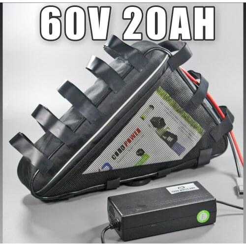 60v 20ah triangle lithium battery Samsung electric bike 1500W Power 60v Free shipping and duty 60v scooter motorcycle