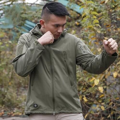 Outdoor Tactical Jacket Men Army Coat All Season Black Green Khaki Single Color Shirt Camping Hiking Fishing Traveling Army