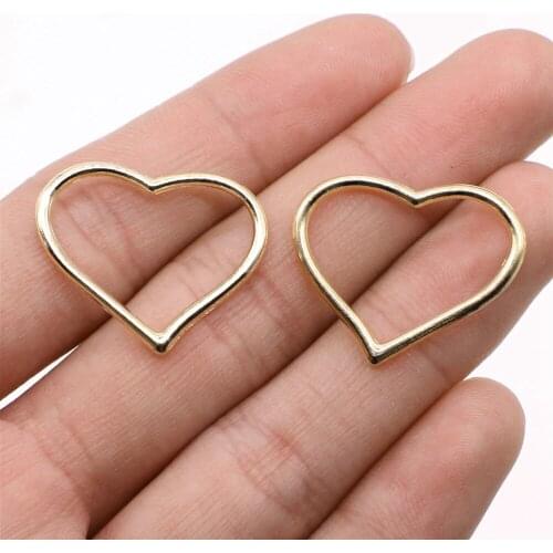 WYSIWYG 10pcs 27x22mm Hollow Heart Pendants Heart Pendants Hollow Charm Hollow Heart Charm Pendants Connector