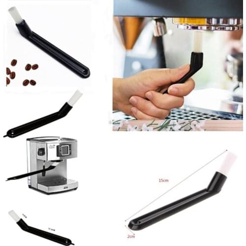Cleaner Coffee Machine Brush Black Coffee Machine Cleaning Brush Plastic Handle Nylon Bristle Filter Net