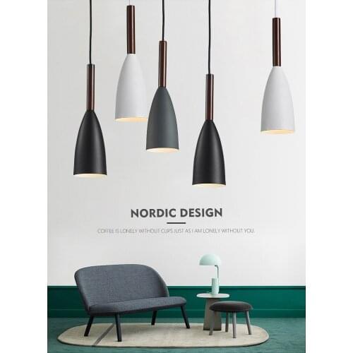 Iron LED chandeliers Nordic retro Art restaurant bar bedroom bedside personality Creative Dining Room Lighting Bedroom L