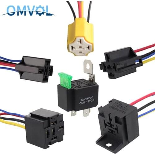 1set auto relay with fuse 12VDC 4 pin 30A + quality ceramic type socket