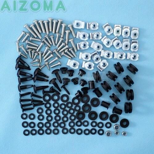 141 pcs Motorcycle Full Bodywork Fairing Screws Nuts Washers Fastener Fixation Kit For Yamaha YZF-R6 YZFR6 1999-2000 2001 2002
