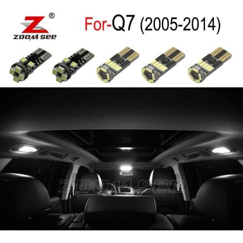 19pc X canbus LED lamp Interior Lights Kit + Vanity mirror + Front dome + Rear map bulb for Audi Q7 4L Sport (2005-2014)