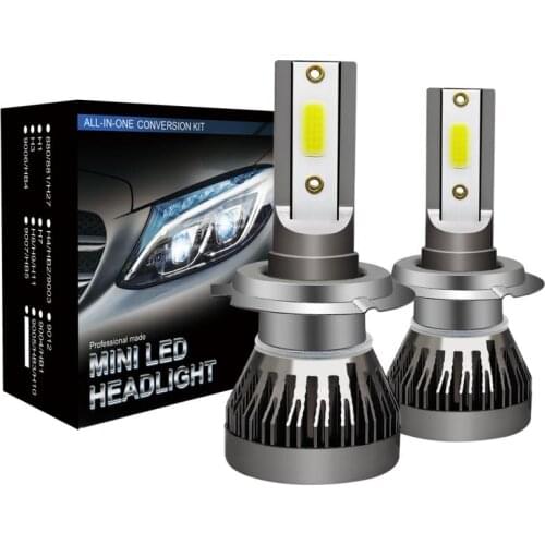 2Pcs H7 Mini LED Headlight Conversion Kit COB Bulb 90W 12000LM White High Power 6000K Fog light lamp Auto Headlight Bulbs