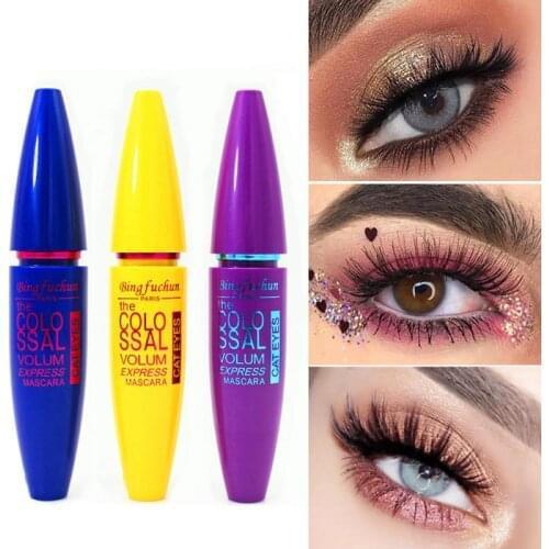 4D Silk Fiber Lash Mascara Long Thick Curling Lengthening Make Up Eyes Waterproof Non Staining Grind Texture Crust Mascara
