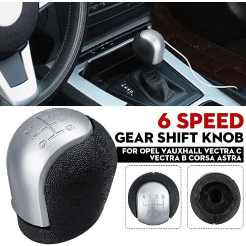 6 Speed Car Gear Shift KnobFor Vauxhall for Opel Vectra C B Corsa Astra G Combo 2002 2003 2004 2005 Matt Chromed ABS Chrome