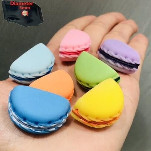 7PCS Resin Cute Cartoon Fridge Magnetic Sticker Kawaii Colourful Half Macaron Refrigerator Magnet Whiteboard Sticke Children Toy