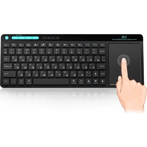 Rii K18 2.4GHz Wireless Keyboard Russian English Spanish French Touchpad Keyboard For Smart Android TV Box HTPC IPTV Laptops PC