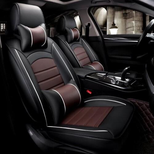 5 sit PU Leather Auto Car Seat Covers Universal Automobile Covers organizer gap filler luxury Cushion Waterproof accessories