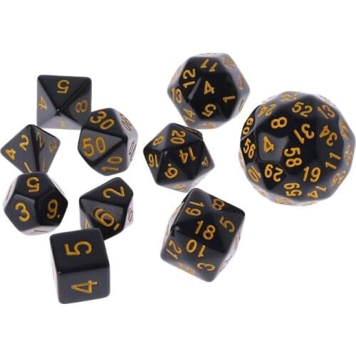 10 Pcs/Set Game Dice Multi Sided Dices Mixing Party Games Club Gifts Creative Adult Children For Dungeon D & D Games Play