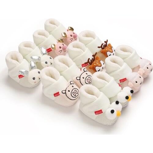 Baby Winter New Cute Cartoon Animal Animation Warm Comfort Baby Boots 0-18 Months Newborn Casual Shoes Toddlers