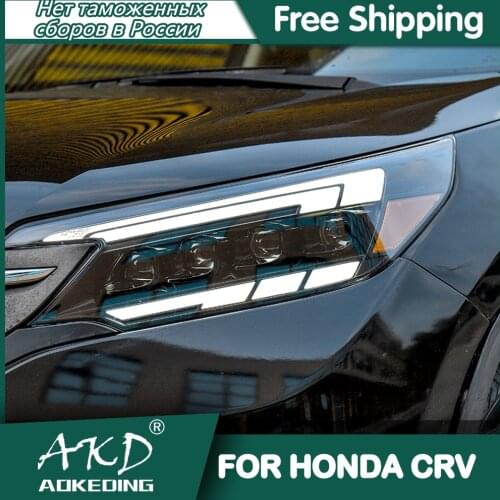For Car Honda CRV 2012-2014 Headlights DRL Day Running Light LED Bi Xenon Bulb Fog Lights Car Accessory CR-V Head Lamp