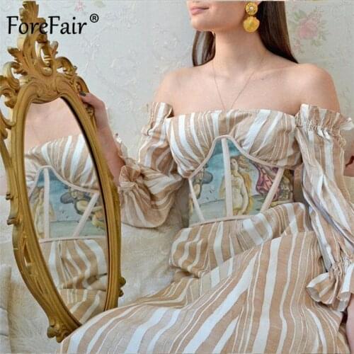 Forefair Sexy Print Corset Top Women Summer 2021 Vintage Waist Bustier Fashion Design Y2k Tank Crop Tops Streetwears Paty Outfit