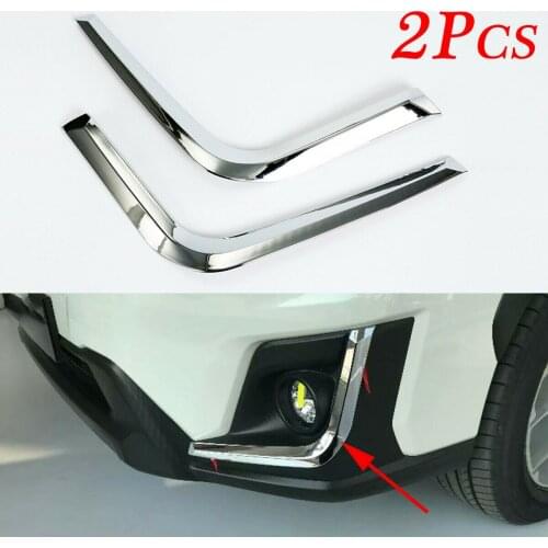 ABS Chrome Fog Light Lamp Eyebrow Cover Trim Fit For Subaru XV Crosstrek 2018 2019 2020 Foglight Accessories