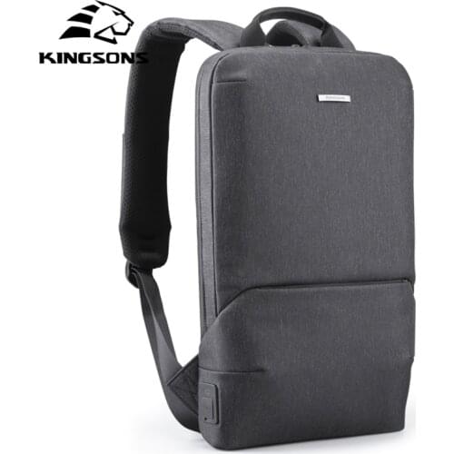 Kingsons New Thin 15'' Laptop Backpack Men Business Travel Backpacks Ultralight College Students Schoolbag Waterproof School Bag