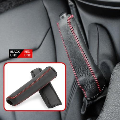 Leather Hand Brake Cover Protective Sleeve for Peugeot 206 307 406 407 207 208 308 508 2008 3008 4008 6008 301 408