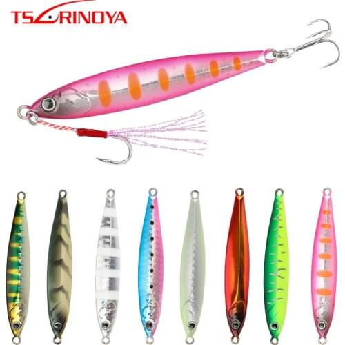 TSURINOYA Metal JIG Fishing Lure Suit STINGER 20g/30g/40g Luminous Winter JIGGING Saltwater Inshore Long Casting Baits