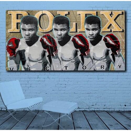 Fashion MUHAMMAD ALI URBAN POP ART Home decor Wall art Canvas Painting Wall Pictures Print for Living Room Art Pictures No Frame