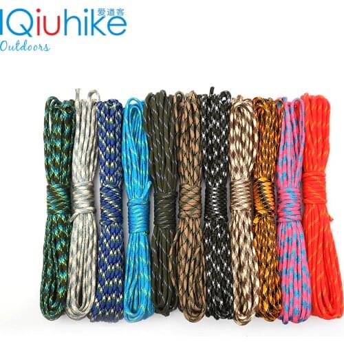IQiuhike 208Colors Paracoed 550 Parachute Cord Lanyard Rope Mil Spec Type III 7 Strand 5Meters Climbing Camping Survival Equipme