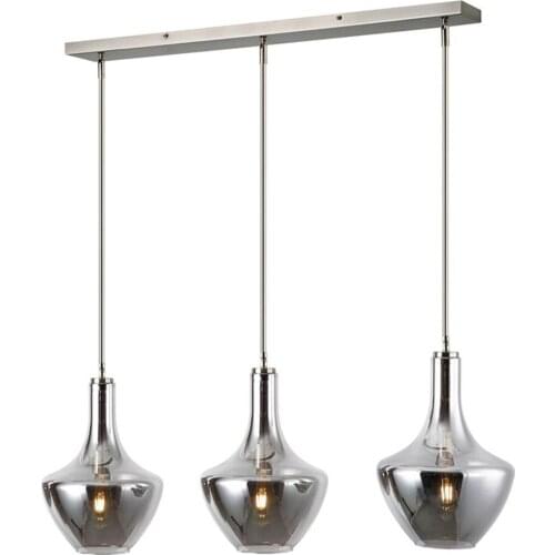Nordic modern bottle pendant lights bedroom living room lamp dining room luxury Smoke gray glass pendant lamp kitchen lighting