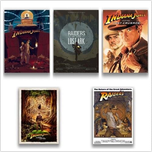 Classic Movies Raiders of the Lost Ark Posters Wall Art Prints White Coated Picture Modern Home Room Decoration