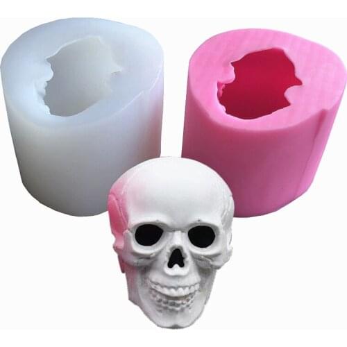 Skull Shape Silicone Mold Halloween Series DIY Epoxy Resin Skull Shape Plaster Crafts Desktop Tabletop Skull Silicone Mold