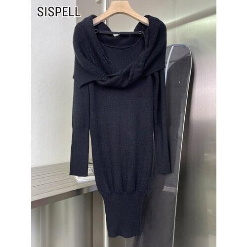 Модные трикотажные платья SISPELL China At AliExpress