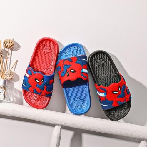 Disney Spring/Summer 2021 new slippers boy non-slip spiderman cartoon indoor parent-child wear beach shoes lightning Mike Quinn