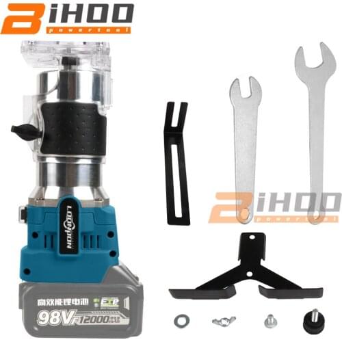 260mm Cordless Lithium Battery Electric Trimmer Wood Push Trimming Machine Carving Machine Milling Woodworking DIY Tool 1PC