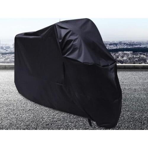Universal Black Waterproof Motorcycle Cover Outdoor Protector Dustproof Prevent Sun Rain Snow Bike Motorbike Cover