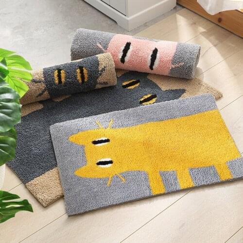 Entry Mat Cute Rug Kitchen Bedroom Non Slip Cartoon Bathroom Floor Rug Foot Carpet Absorbent Area Rug