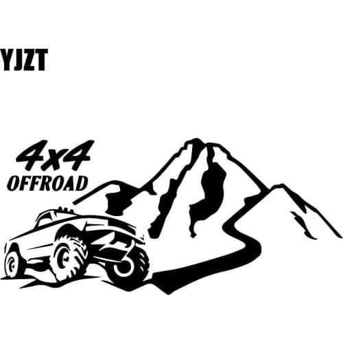 YJZT 8CM*17.5CM Brave And Handsome Off-Road Car Stickers Fashion Vinyl Decals Black/Silver C30-0429