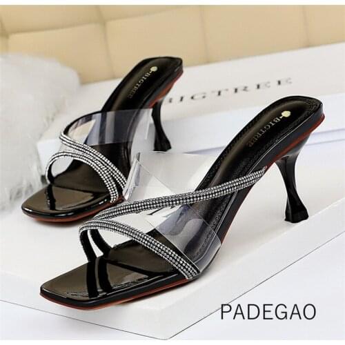 2020 Womens Slippers Summer Crystal Elegant Fashion Slippers Outside Casual Women Slippers