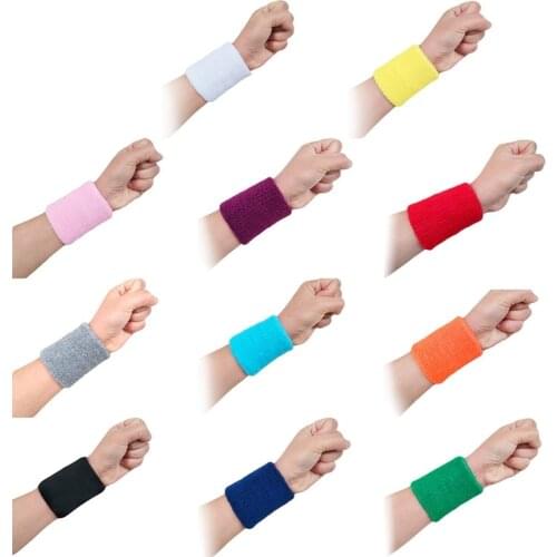 1PC Wristbands Sport Sweatband Hand Band Sweat Wrist Support Brace Wraps Guards For Gym Volleyball Basketball