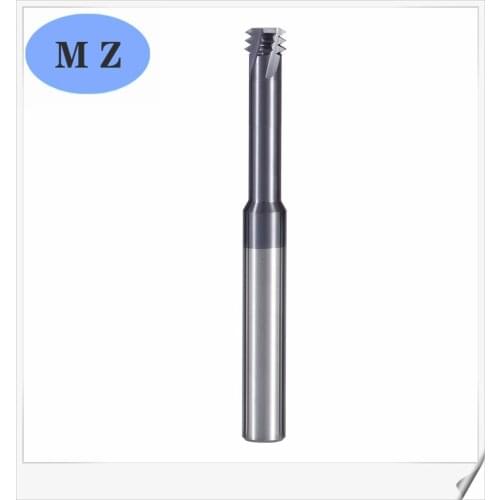 1pc carbide alloy three teeth coated M1.0 - M12 thread end mills cnc threading milling cutter bit tool for ISO metric thread