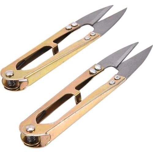 1Pcs U-Shaped Fishing Scissors Mini Fish Scissors Embroidery Scissors Application Tools Cutter Fishing Line C7M9