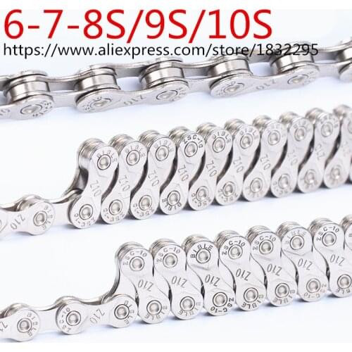1PCS Bicycle Chain 10S 9S 6-7-8Speed 116 links For MTB Mountain Road Bike Bicicleta Parts Steel Full Plating Cycling Chain