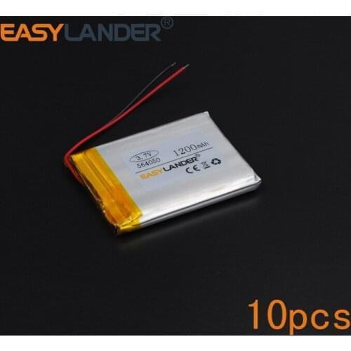 10pcs/Lot 3.7V 1200mAh 564050 Rechargeable li Polymer Li-ion Battery For part Speaker Flash lighting Oticon Streamer safety lamp