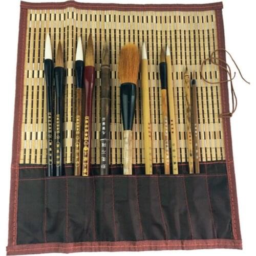11pcs Excellent Chinese Painting Brush Set Tinta China Chinese Calligraphy Pen Woolen&Weasel Hair Writing Brush Supplies