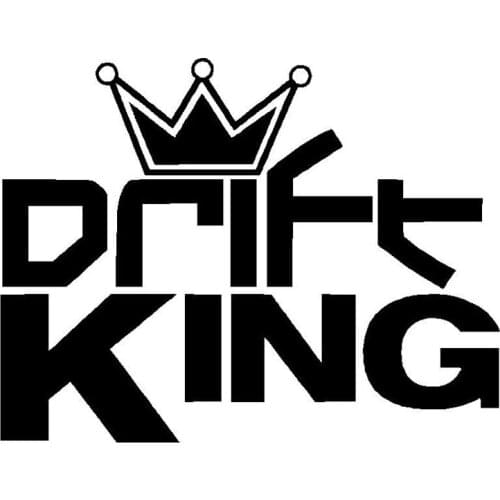 12.7CM*9.9CM Drift King Vinyl Decal Car Sticker JDM Racing Lowered Stance Car Decal Accessories Black Sliver C8-0995