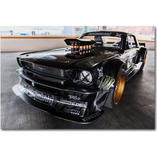 1965 Mustang drift tuning muscle Car Wall Art Picture Posters Canvas Art Prints Art Paintings For Living Room Decor