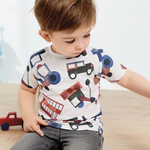 2021 Summer Short Sleeve Cotton Boys T-shirt Kids Tops Childs Cotton Clothes Boys Baby T-shirts Childrens Clothing