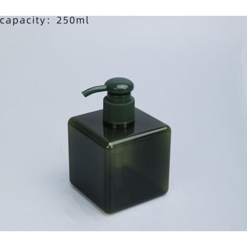 250ML Empty Lotion bottle shampoo Shower Gel Refillable bottle Square Square Container Press Pump bottle